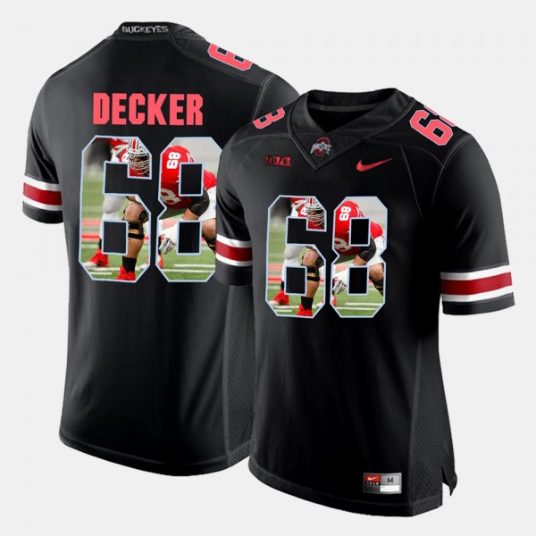 Ohio State Buckeyes Taylor Decker Men's #68 Black Pictorial Fashion College Football Jersey 2404VNAP5